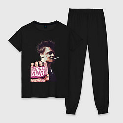 Пижама хлопковая женская Club Fight, цвет: черный