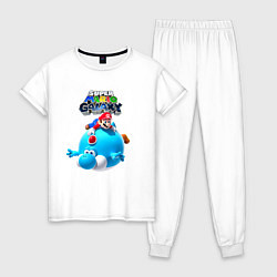 Пижама хлопковая женская Super Mario Galaxy Nintendo, цвет: белый