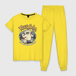 Женская пижама Сохраняй спокойствие и сторонись проблем