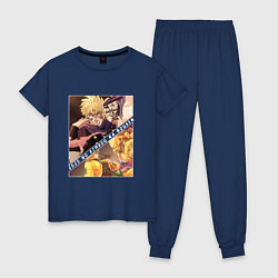 Пижама хлопковая женская Дио Брандо из ДжоДжо, цвет: тёмно-синий