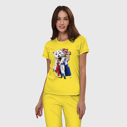 Пижама хлопковая женская Gin Tama Sadaharu, цвет: желтый — фото 2