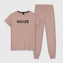 Пижама хлопковая женская Noze, цвет: пыльно-розовый