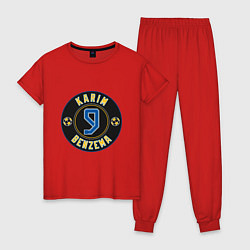 Пижама хлопковая женская Benzema 9, цвет: красный