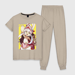 Пижама хлопковая женская Nanachi made in abyss, цвет: миндальный