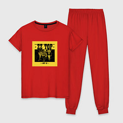 Пижама хлопковая женская ZZ Top: Going 50, цвет: красный