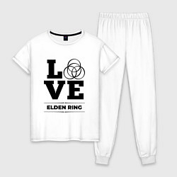 Пижама хлопковая женская Elden Ring Love Classic, цвет: белый