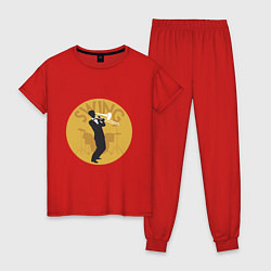Пижама хлопковая женская Swing, цвет: красный