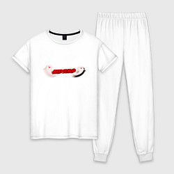 Пижама хлопковая женская HU TAO GENSHIN IMPACT, цвет: белый
