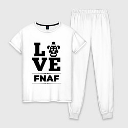 Пижама хлопковая женская FNAF Love Classic, цвет: белый