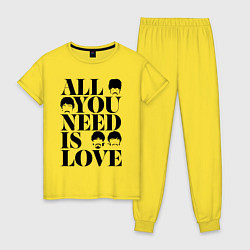 Женская пижама ALL YOU NEED IS LOVE THE BEATLES