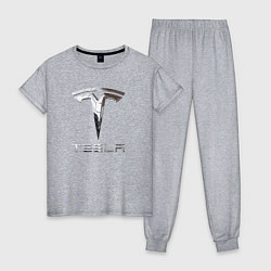 Женская пижама Tesla Logo Тесла Логотип