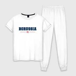 Пижама хлопковая женская Borussia FC Classic, цвет: белый