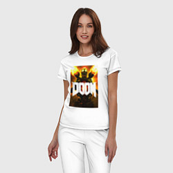 Пижама хлопковая женская Doom - apex revenant, цвет: белый — фото 2
