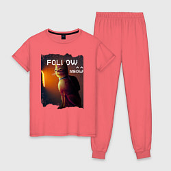 Женская пижама STRAY FOLLOW MEOW