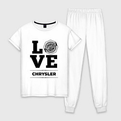 Пижама хлопковая женская Chrysler Love Classic, цвет: белый