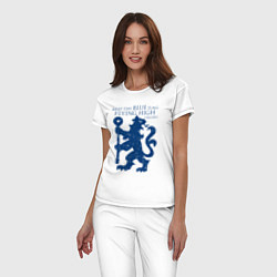 Пижама хлопковая женская FC Chelsea Lion, цвет: белый — фото 2