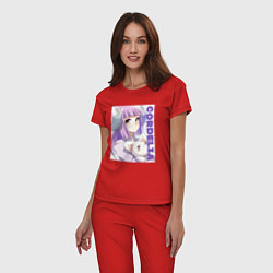 Пижама хлопковая женская Корделия Касуками, цвет: красный — фото 2
