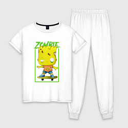 Пижама хлопковая женская Funko pop Bart, цвет: белый