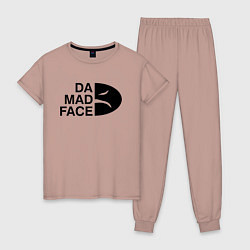 Пижама хлопковая женская Onyx - da mad face, цвет: пыльно-розовый