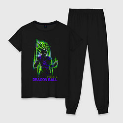 Пижама хлопковая женская Dragon Ball - Vegeta - Cry, цвет: черный