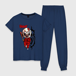 Пижама хлопковая женская Slipknot fan, цвет: тёмно-синий