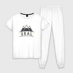 Пижама хлопковая женская URAL, цвет: белый