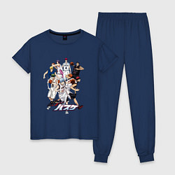 Пижама хлопковая женская Персонажи баскетбол Куроко, цвет: тёмно-синий
