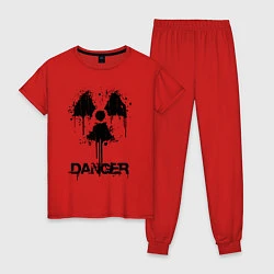 Женская пижама Danger radiation symbol