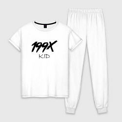 Пижама хлопковая женская 199X KID, цвет: белый