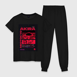 Пижама хлопковая женская Akira poster, цвет: черный