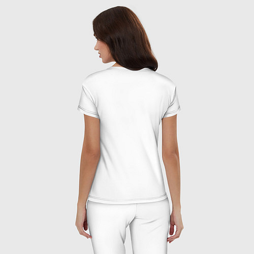 Женская пижама Уэнсдей Аддамс и вещь на плече / Белый – фото 4