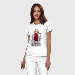 Пижама хлопковая женская Майки на стиле - токийские мстители, цвет: белый — фото 2