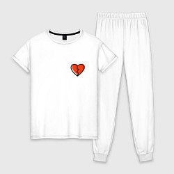 Женская пижама Расколотое сердце - мини