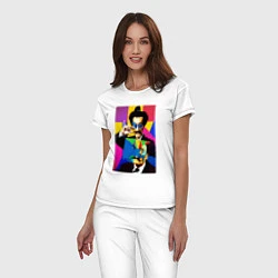 Пижама хлопковая женская Salvador Dali: Pop Art, цвет: белый — фото 2