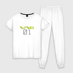 Пижама хлопковая женская VAG Evangelion style, цвет: белый
