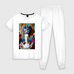 Пижама хлопковая женская Мария Антуанетта, цвет: белый