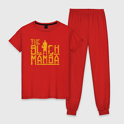 Пижама хлопковая женская The black mamba, цвет: красный