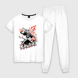 Пижама хлопковая женская Ичиго банкай, цвет: белый