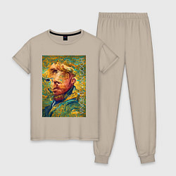 Женская пижама Abstract Vincent van Gogh - surrealism self-portra