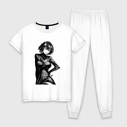 Пижама хлопковая женская Фубуки из One Punch man, цвет: белый