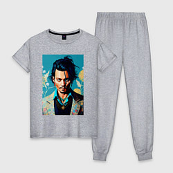 Женская пижама Джонни Депп - суровый взгляд