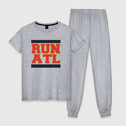 Пижама хлопковая женская Run Atlanta Hawks, цвет: меланж
