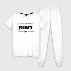 Женская пижама Fortnite gaming champion: рамка с лого и джойстико