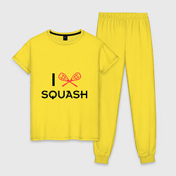 Пижама хлопковая женская I Love Squash, цвет: желтый