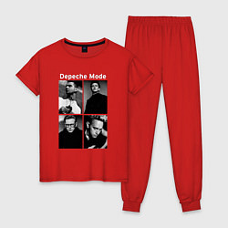 Пижама хлопковая женская Depeche Mode Violator 2, цвет: красный