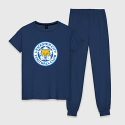 Пижама хлопковая женская Leicester city fc, цвет: тёмно-синий