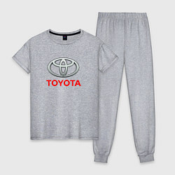 Пижама хлопковая женская Toyota sport auto brend, цвет: меланж