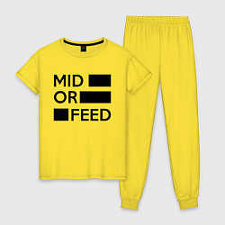 Женская пижама Mid or feed