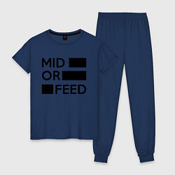 Женская пижама Mid or feed