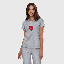 Пижама хлопковая женская Arsenal fc sport club, цвет: меланж — фото 2